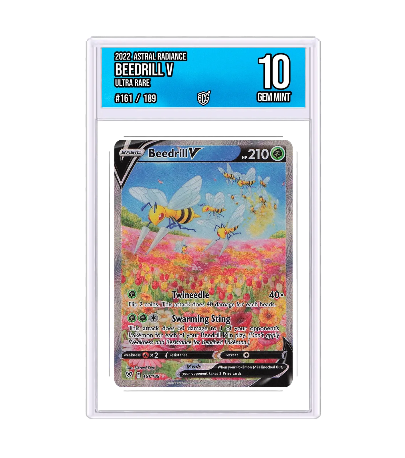 Beedrill V 161/189 · BCG 10 Gem Mint — front