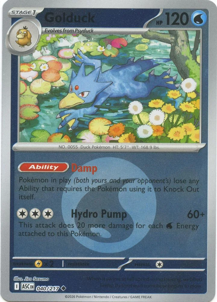 Golduck 040/217 (Energy Symbol Pattern) — front