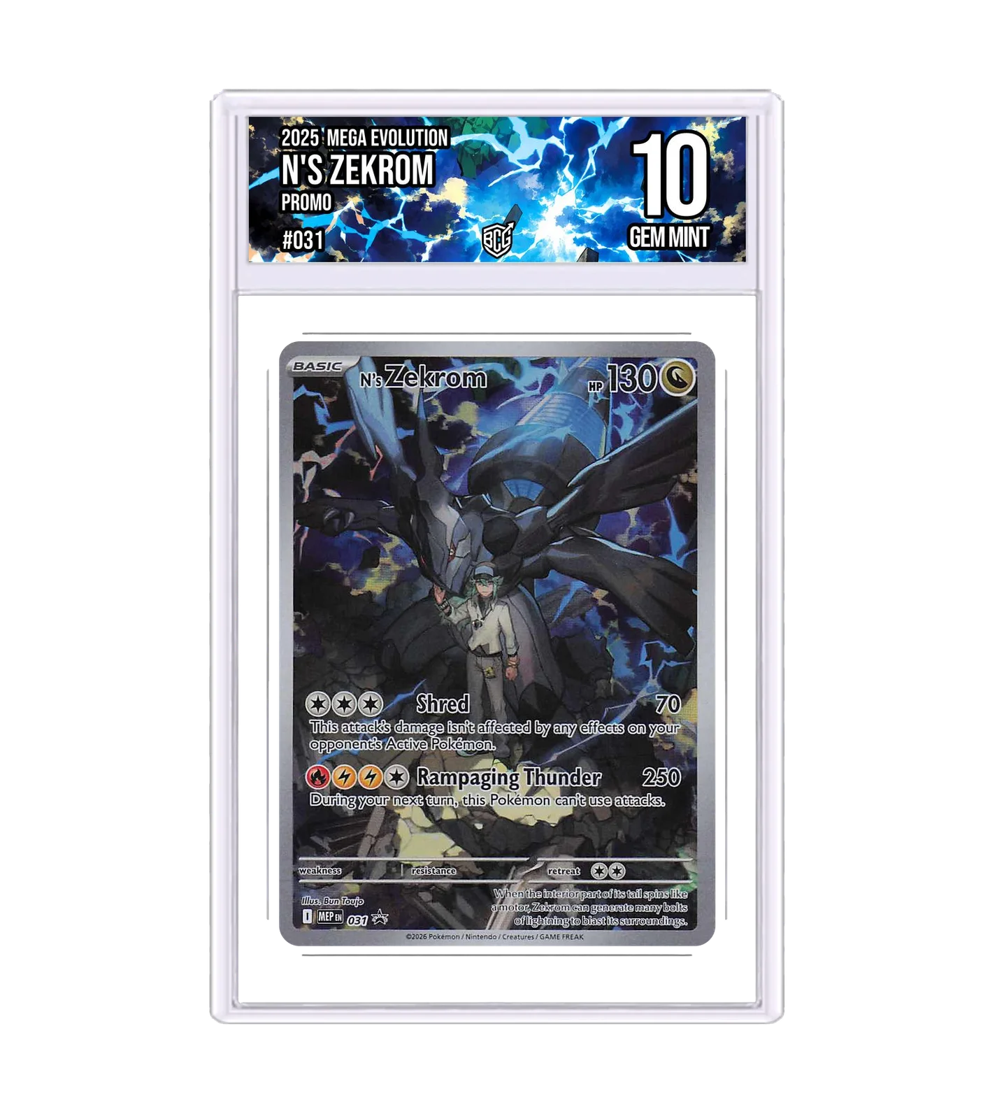 N's Zekrom 031 · BCG 10 Gem Mint — front