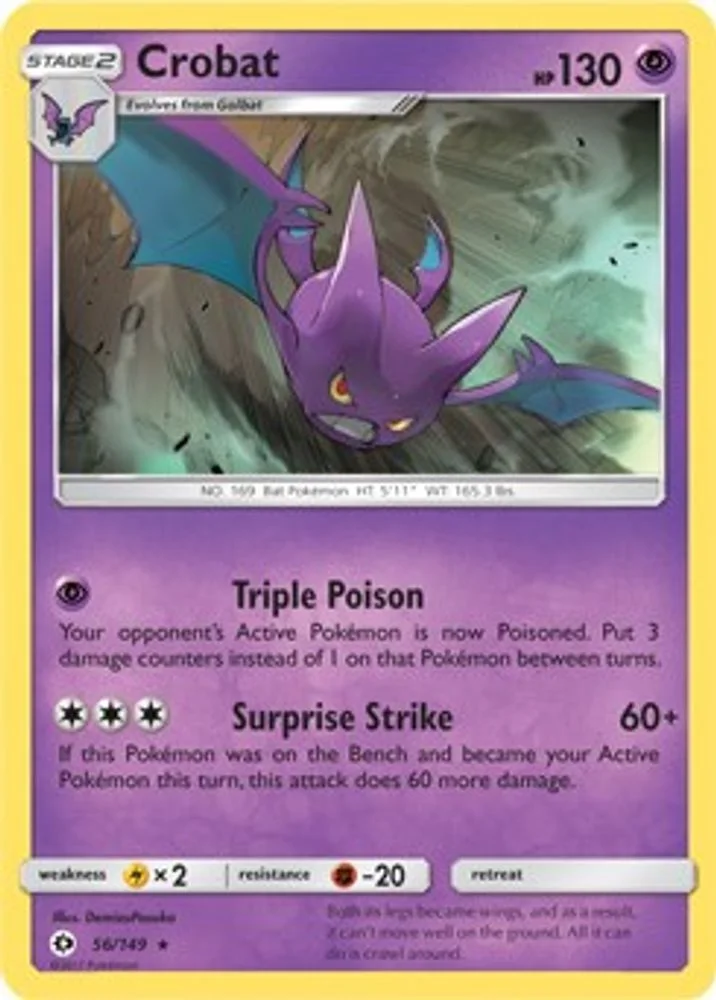 Crobat 056/149 (Cosmos Holo) — front