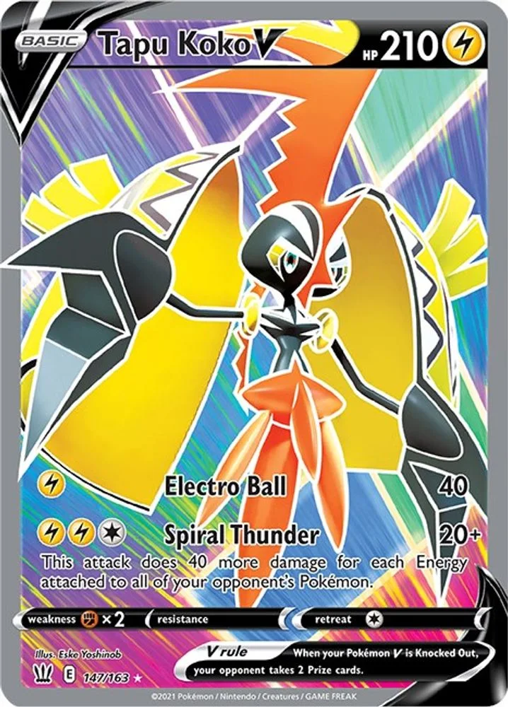 Tapu Koko V 147/163 (Full Art) — front
