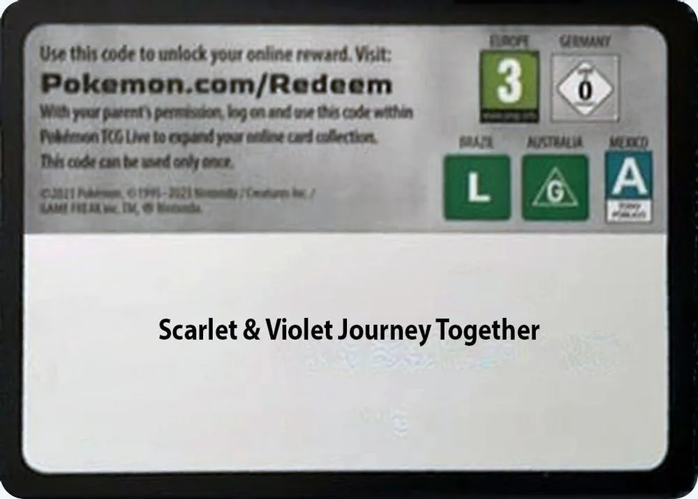 Code Card - Journey Together Booster Pack TG210 — front