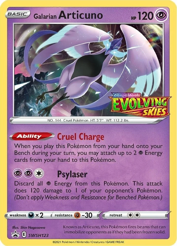 Galarian Articuno - SWSH123 (Prerelease) — front