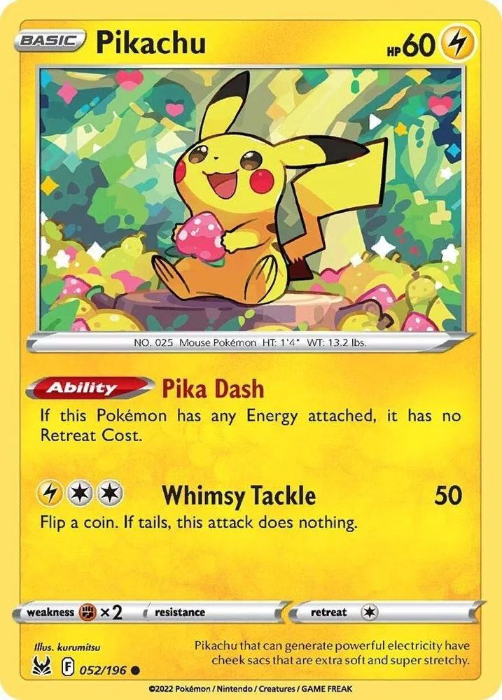 Pikachu 052/196 — front