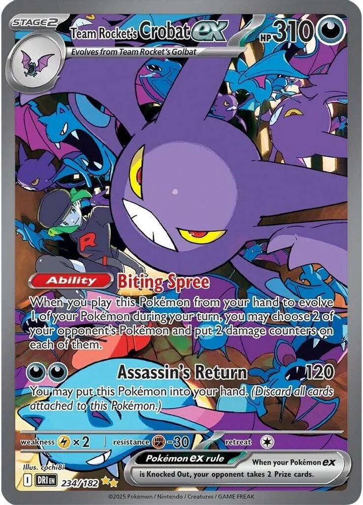 Team Rocket's Crobat ex 234/182 — front
