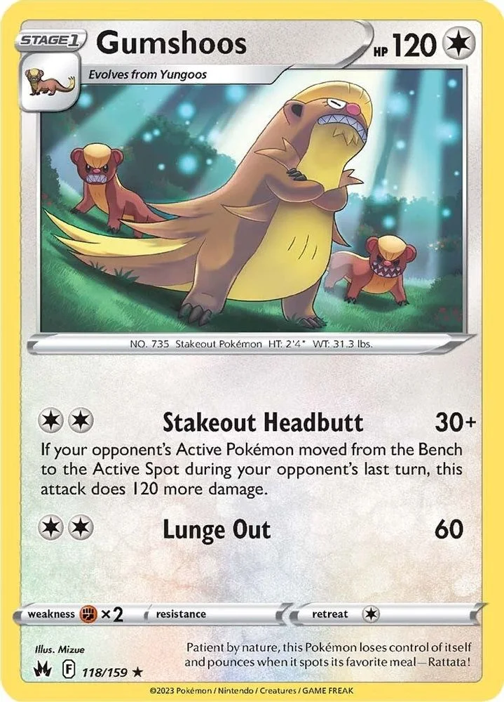 Gumshoos 118/159 — front