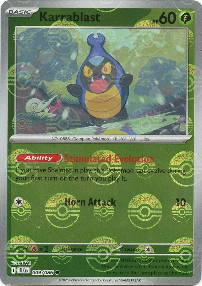 Karrablast 009/086 (Poke Ball Pattern) — front