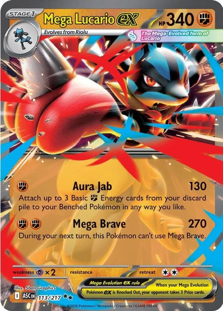 Mega Lucario ex 113/217 — front