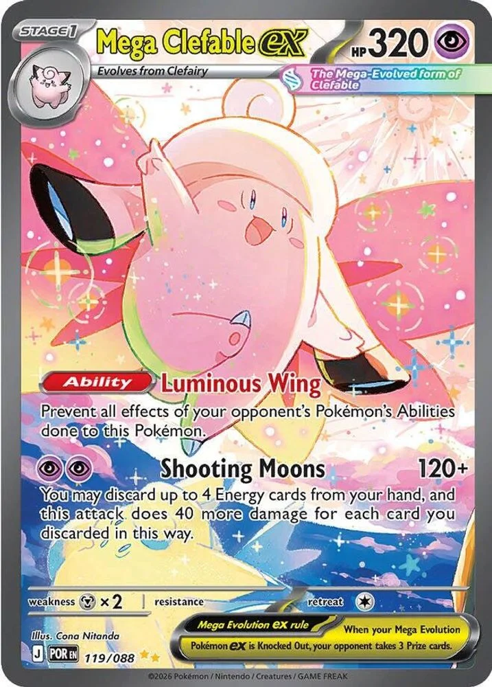 Mega Clefable ex 119/088 — front