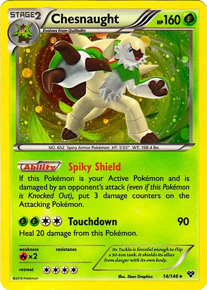 Chesnaught 014/146 (Cosmos Holo) — front