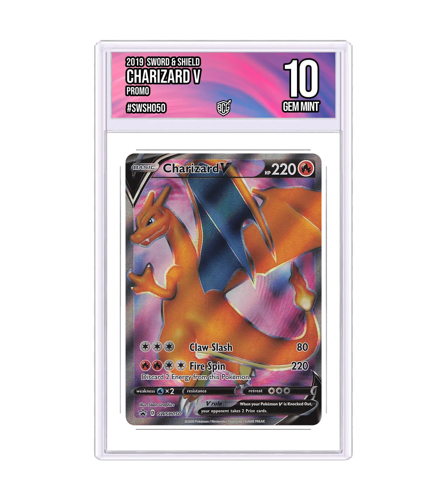 Charizard V - SWSH050 SWSH050 · BCG 10 Gem Mint — front