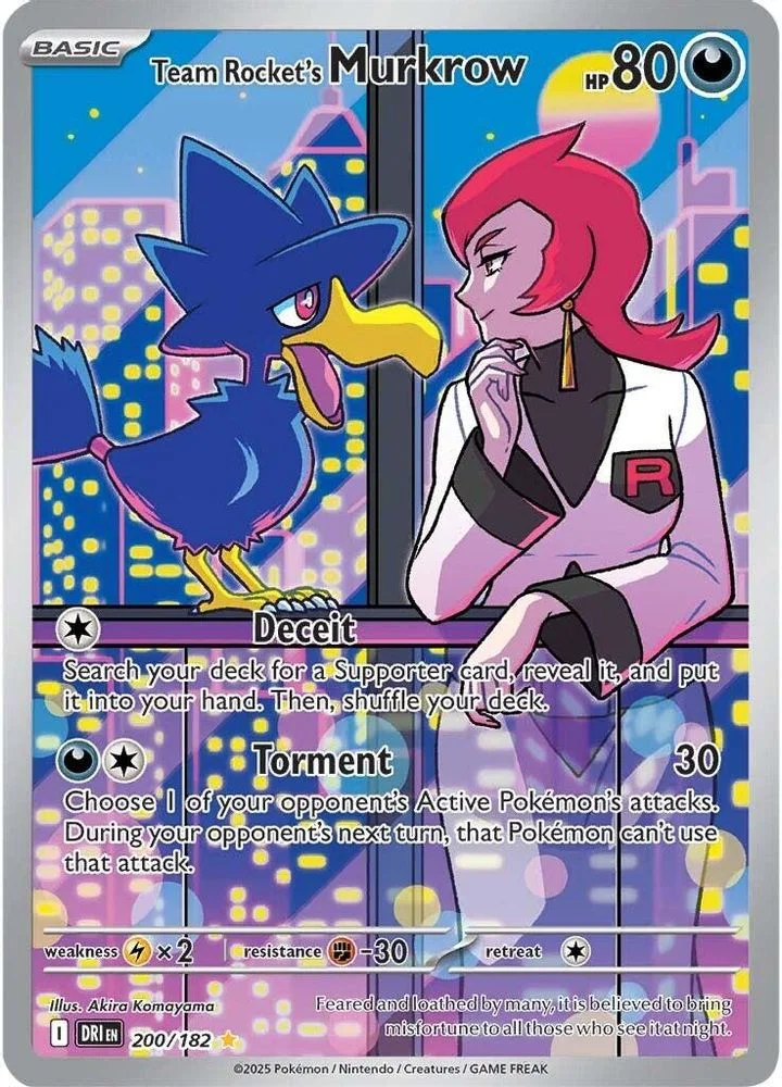 Team Rocket's Murkrow 200/182 — front