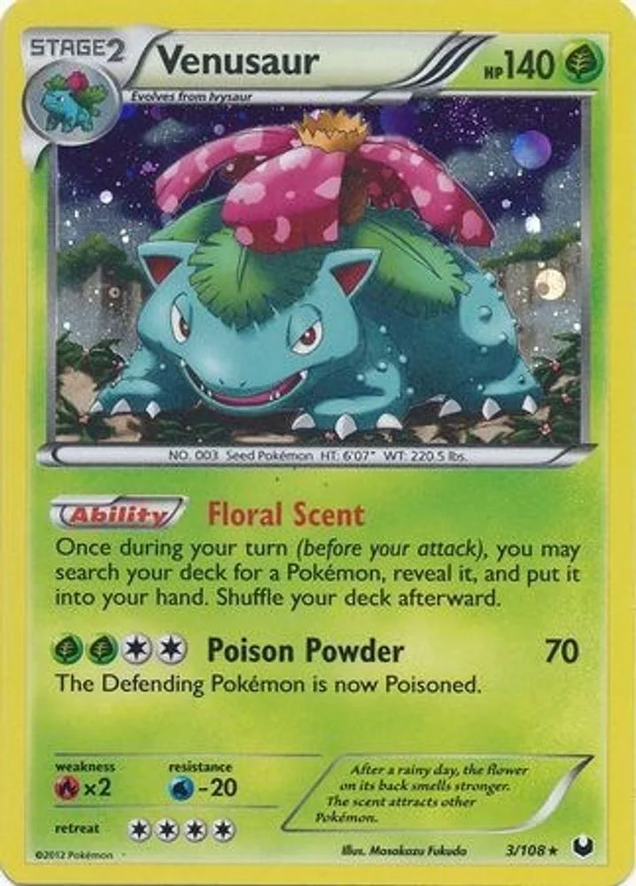 Venusaur 003/108 (Cosmos Holo) — front