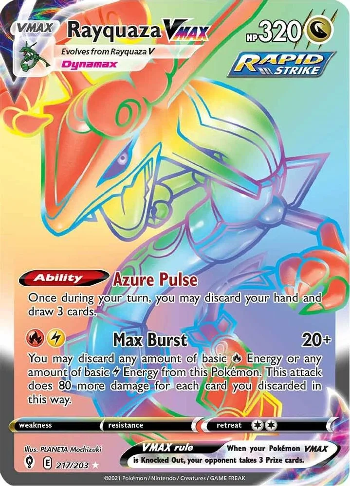 Rayquaza VMAX 217/203 (Secret) — front