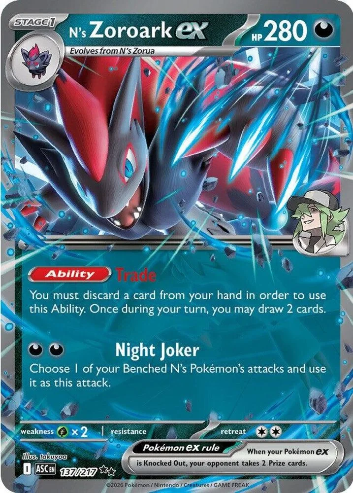 N's Zoroark ex 137/217 — front