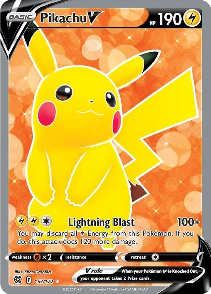 Pikachu V 157/172 (Full Art) — front