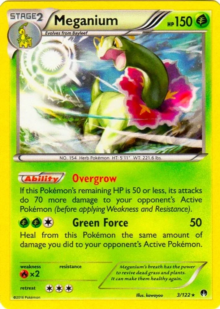 Meganium 003/122 (Cosmos Holo) — front
