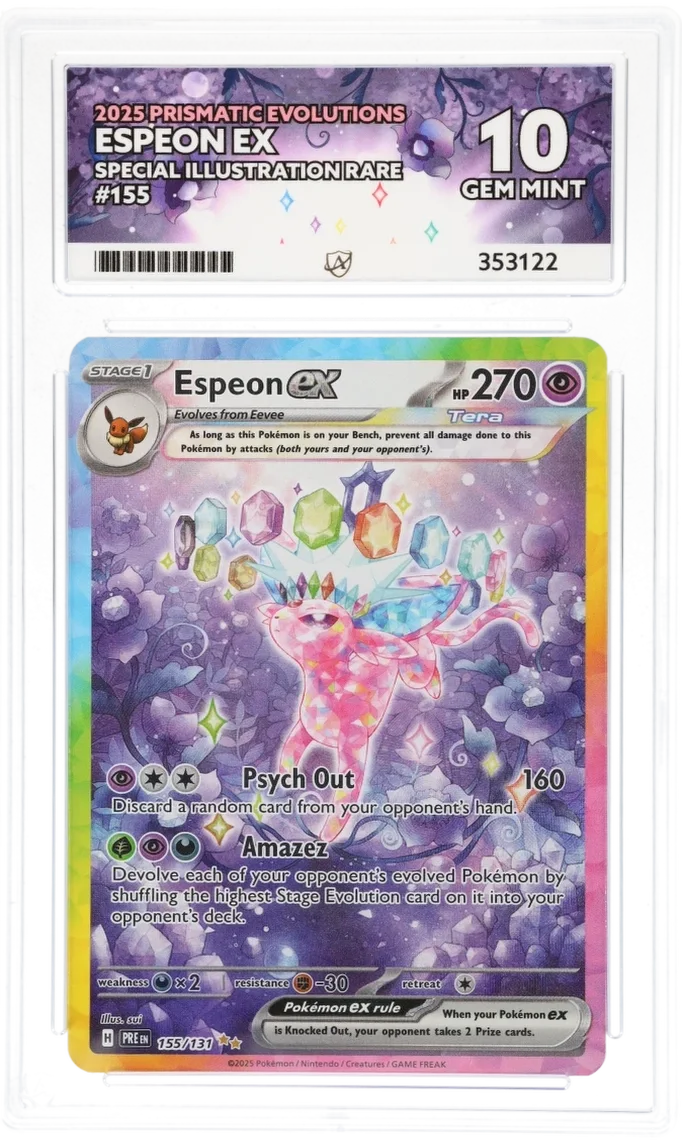 Espeon EX 155/131 · ACE 10 Gem Mint — front