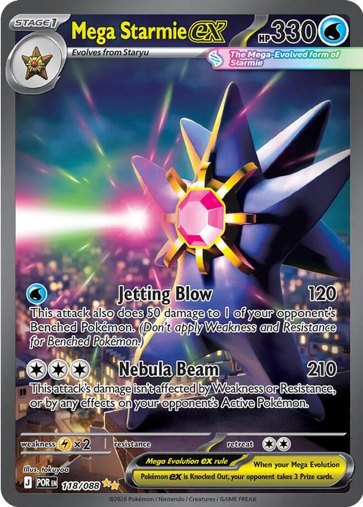 Mega Starmie ex 118/088 — front