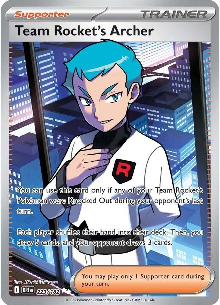 Team Rocket's Archer 223/182 — front