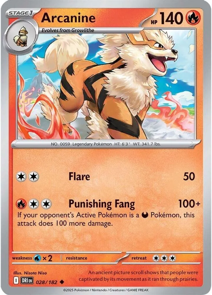 Arcanine 028/182 — front