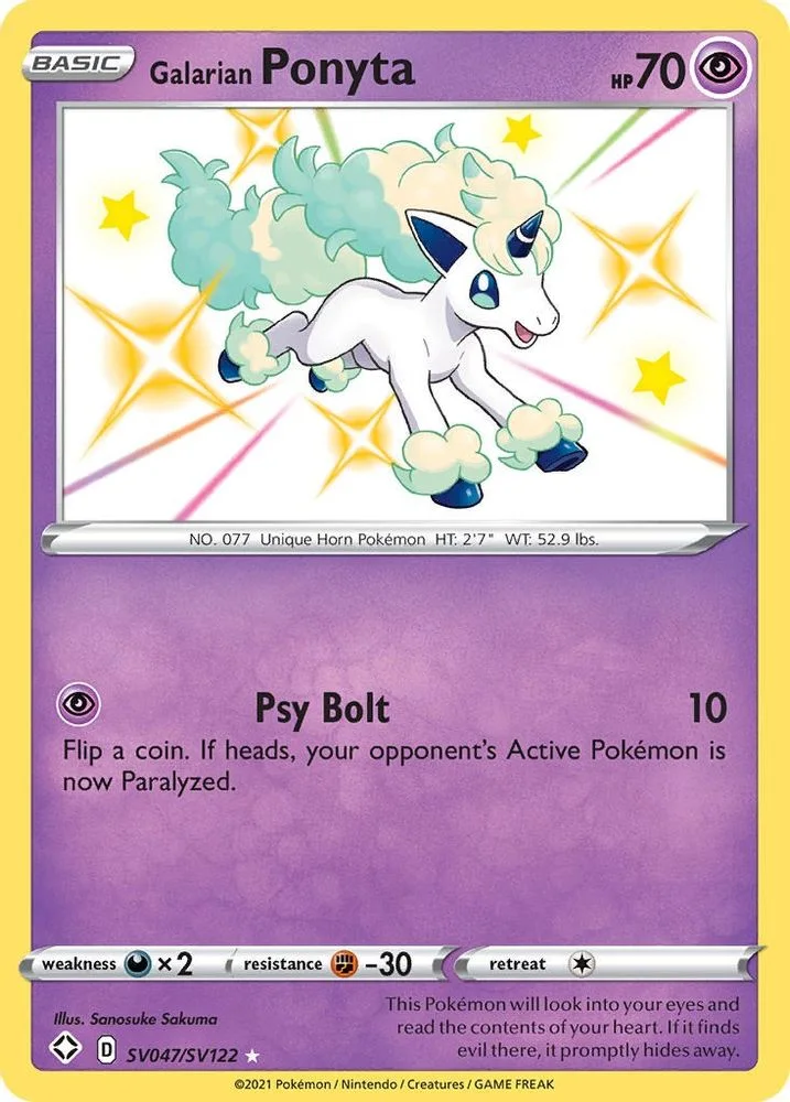 Galarian Ponyta SV047/SV122 — front