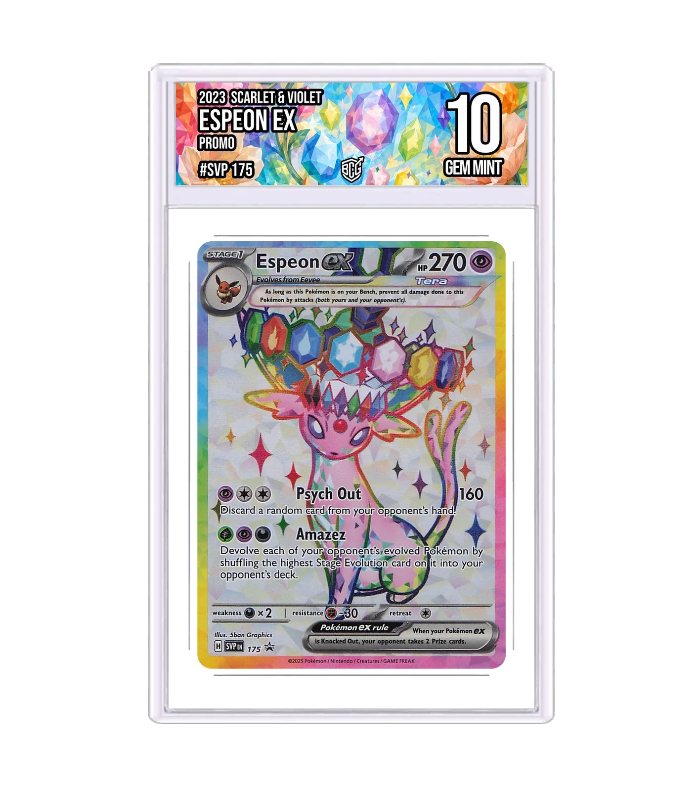 Espeon ex SVP 175 · BCG 10 Gem Mint — front