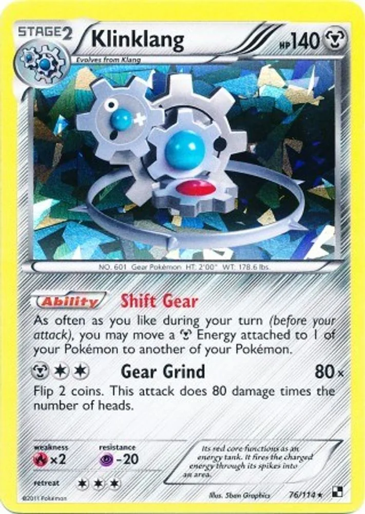 Klinklang 076/114 (Cracked Ice Holo) — front