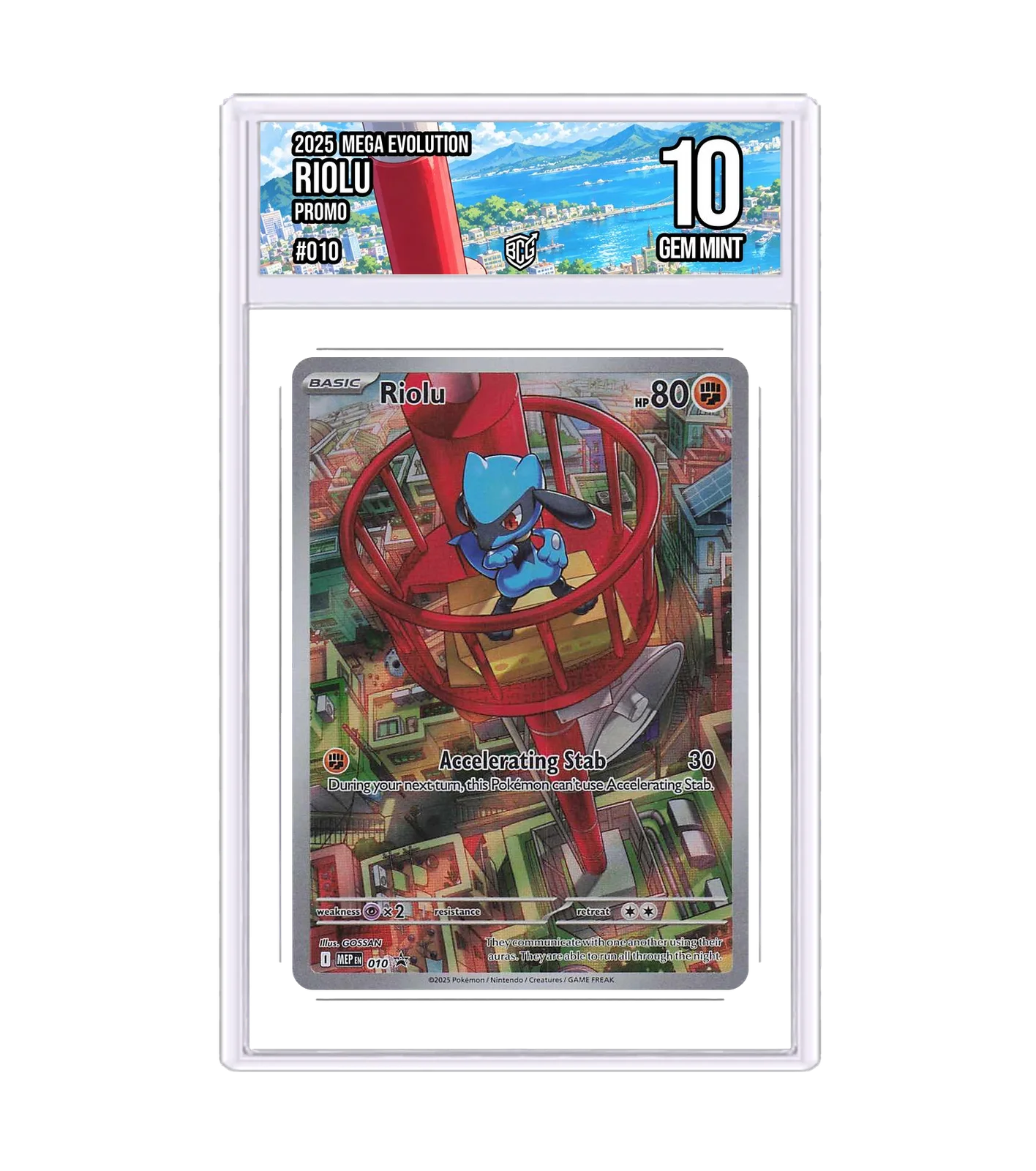 Riolu 010 · BCG 10 Gem Mint — front