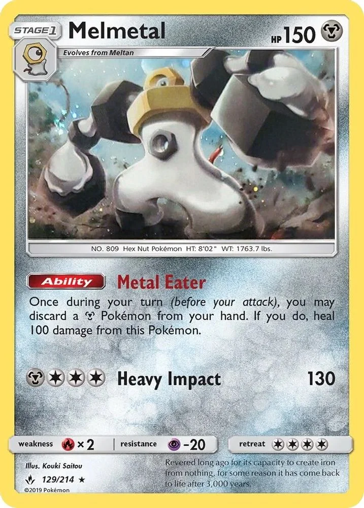 Melmetal 129/214 (Cosmos Holo) — front