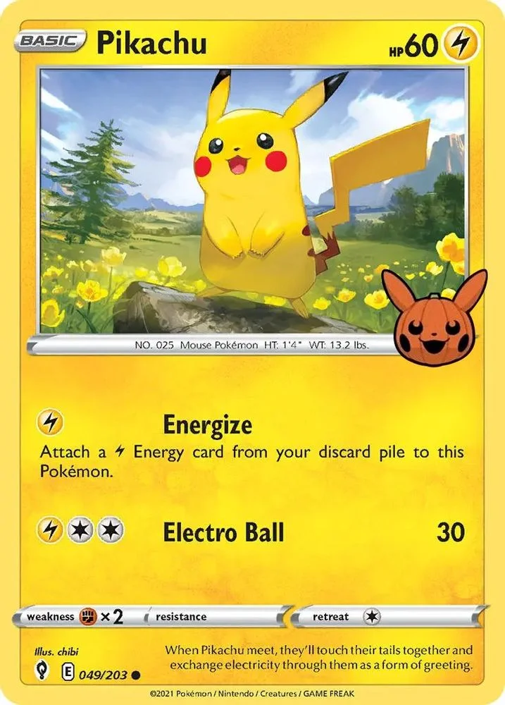 Pikachu 049/203 — front