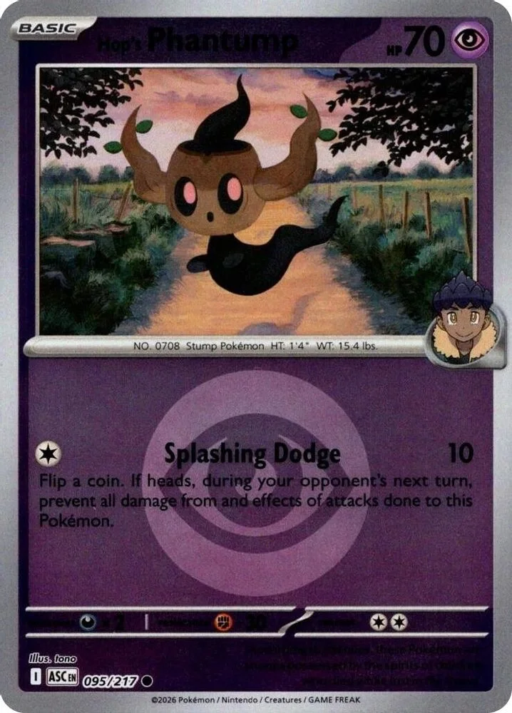 Hop's Phantump 095/217 (Energy Symbol Pattern) — front