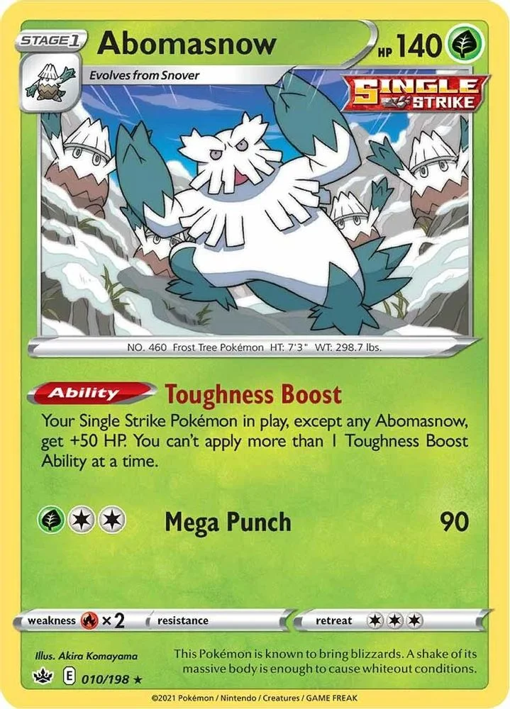 Abomasnow 010/198 — front