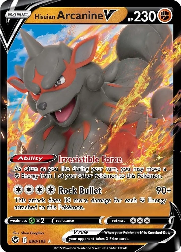 Hisuian Arcanine V 090/195 — front