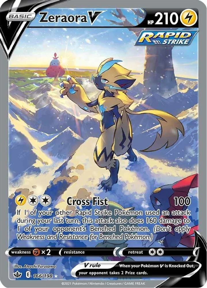 Zeraora V 166/198 (Alternate Full Art) — front