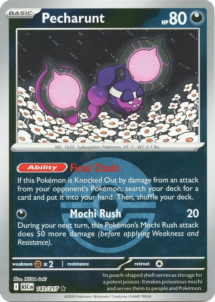 Pecharunt 143/217 (Poke Ball) — front