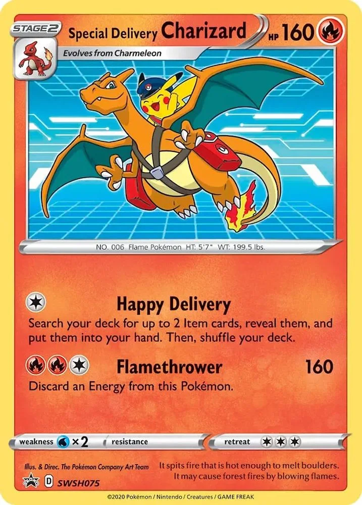 Special Delivery Charizard - SWSH075 — front