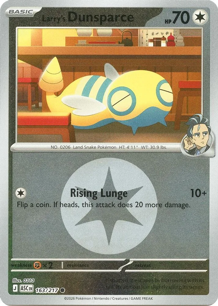 Larry's Dunsparce 163/217 (Energy Symbol Pattern) — front
