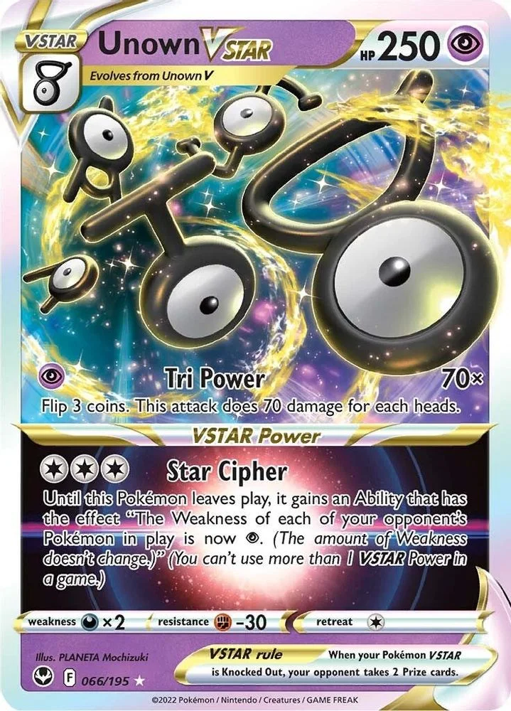 Unown VSTAR 066/195 — front