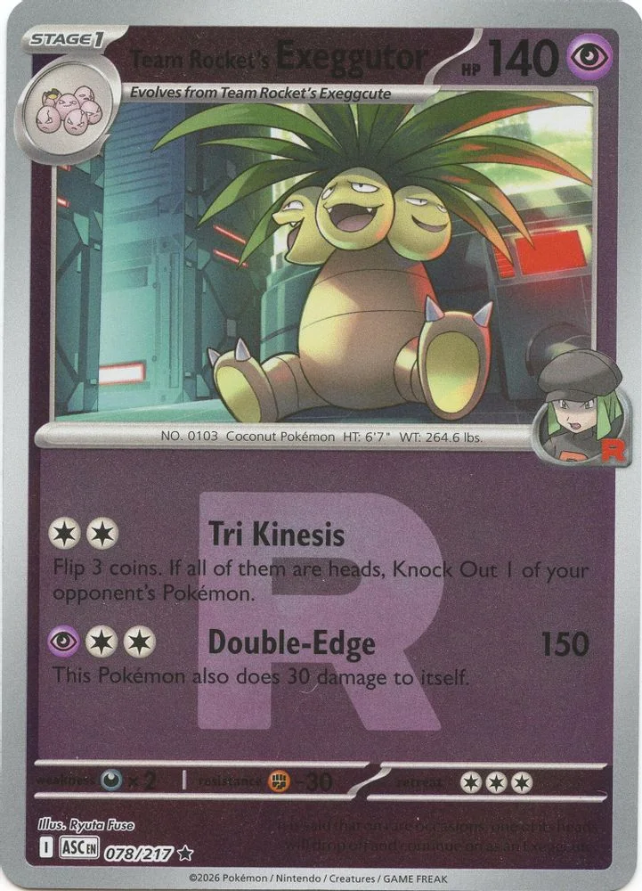 Team Rocket's Exeggutor 078/217 — front