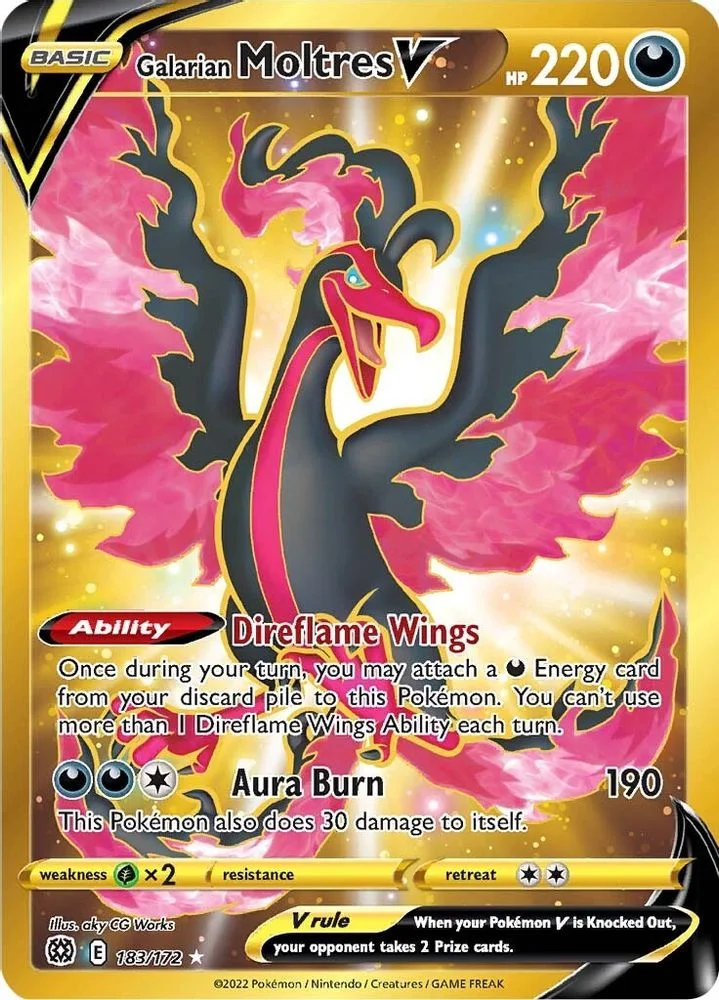 Galarian Moltres V 183/172 (Secret) — front