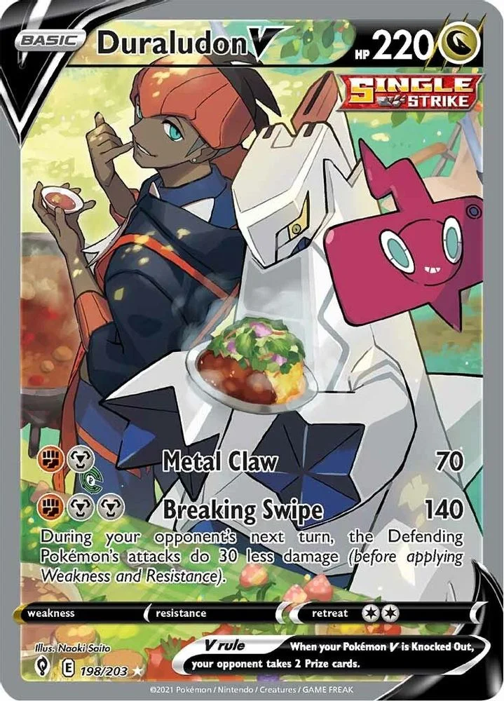 Duraludon V 198/203 (Alternate Full Art) — front