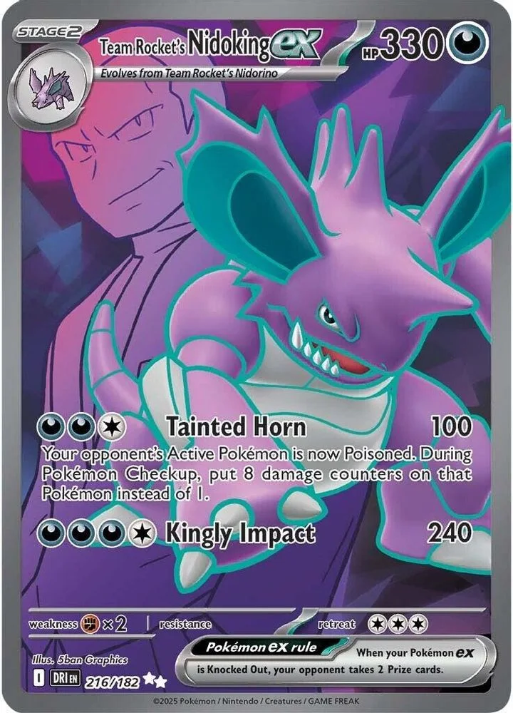 Team Rocket's Nidoking ex 216/182 — front
