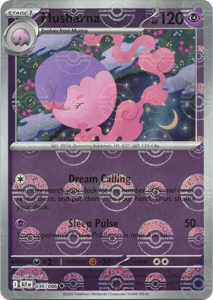 Musharna 036/086 (Poke Ball Pattern) — front