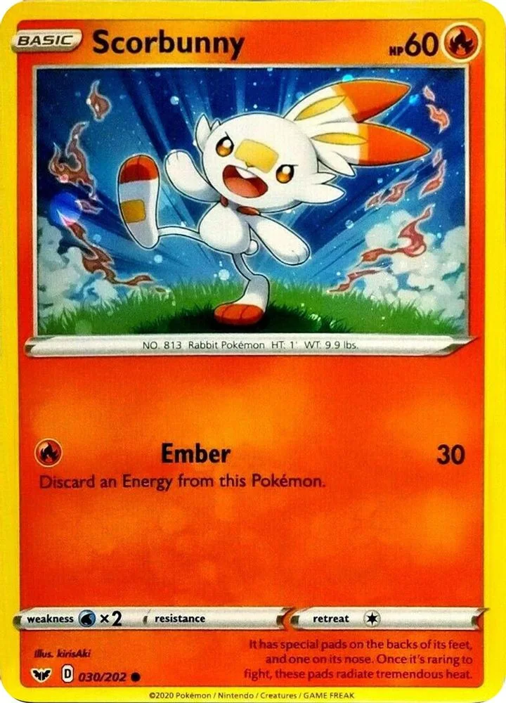 Scorbunny 030/202 (Cosmos Holo) — front
