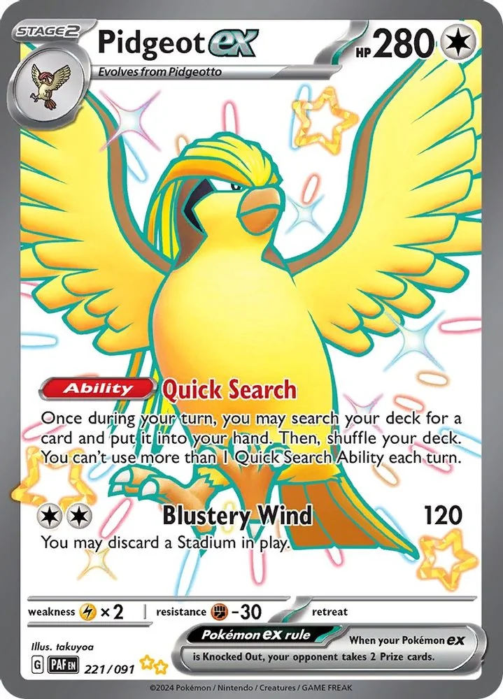 Pidgeot ex 221/091 — front