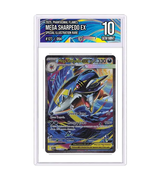 Mega Sharpedo ex 127/094 · BCG 10 Gem Mint
