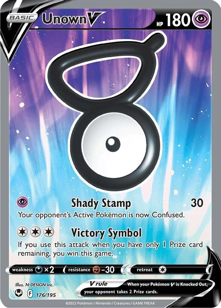 Unown V 176/195 (Full Art) — front
