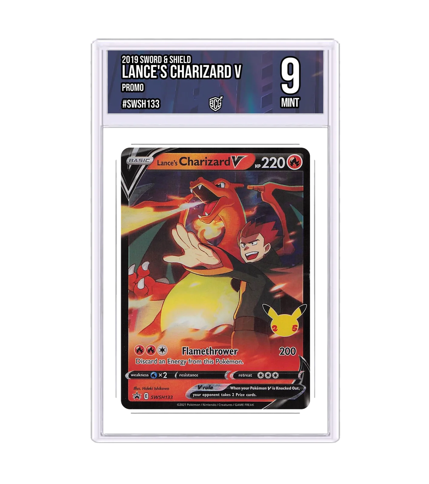 Lance's Charizard V - SWSH133 SWSH133 · BCG 9 Mint — front