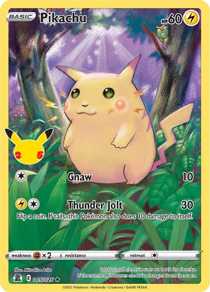 Pikachu 005/025 — front